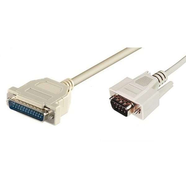 CABLE ADAPTADOR PARALELO DB25 MACHO A SERIAL DB9 HEMBRA 1.8M TECNIT