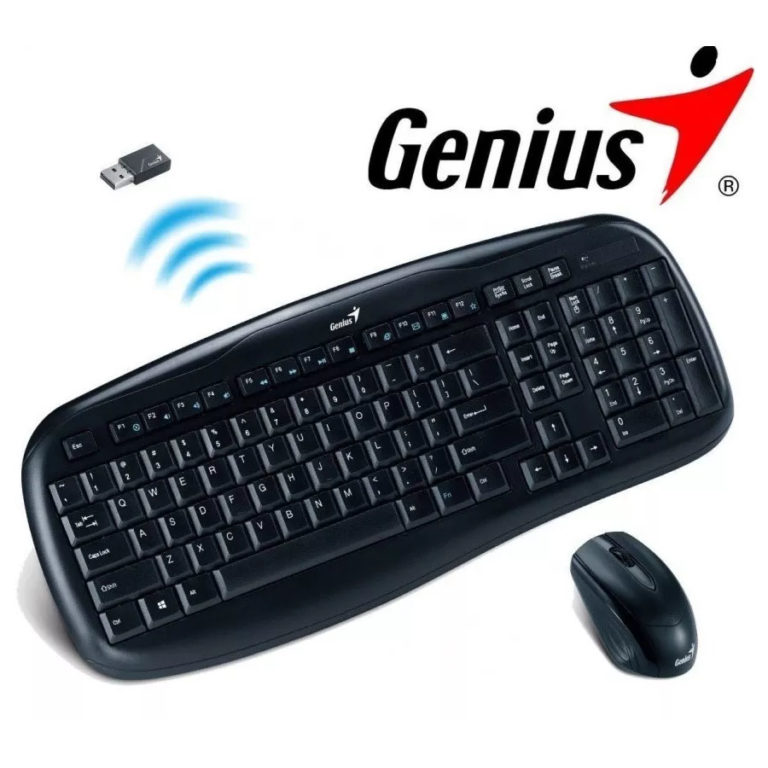 Combo Teclado Mouse Inalambrico Genius Kb X Multimedia De Ghz