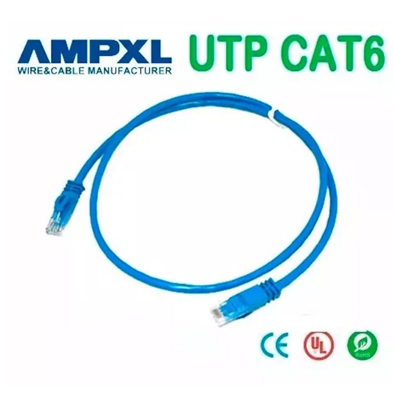 CABLE DE RED UTP PATCH CORD AMPXL CAT6 CERTIFICADO 1 METROS 24 AWG TECNIT