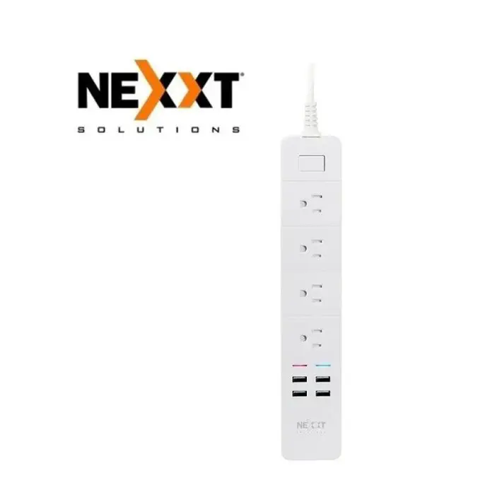 Regleta inteligente de 4 salidas + 4 USB, WiFi,  Alexa, Google  Assistant - Nexxt NHP-E610 [Is Electric] • Compra en