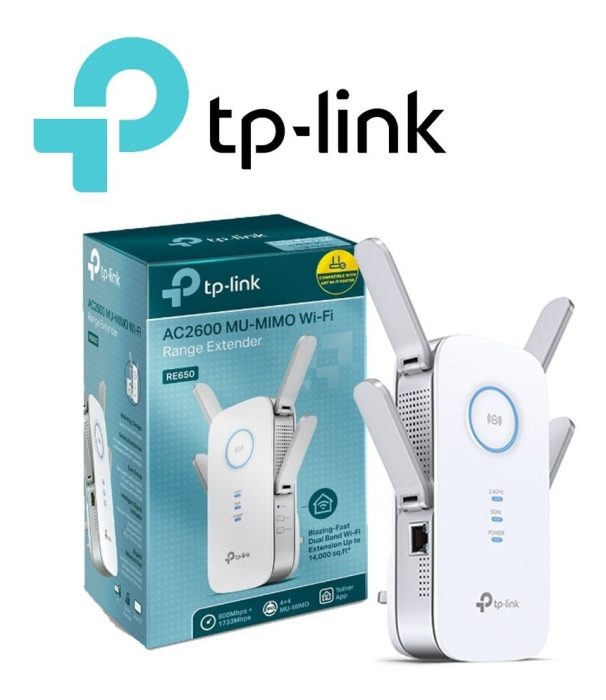 TP-Link - Répéteur WiFi RE650 bi-bande Gigabit (AC2600 Mbps)