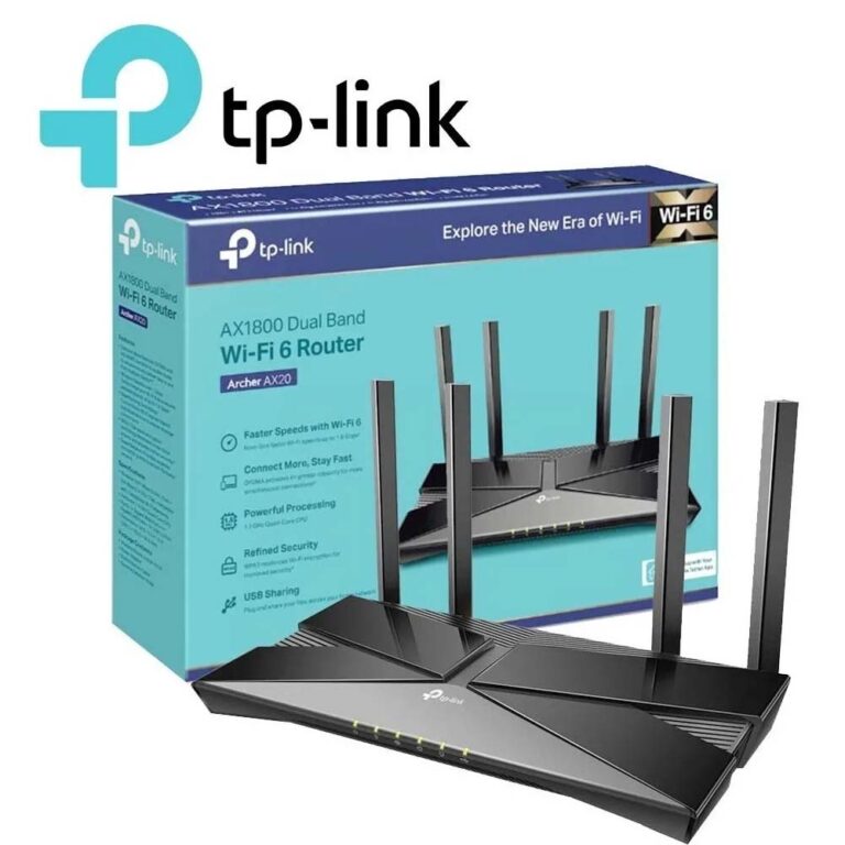 ROUTER WIRELESS AX1800 TP-LINK ARCHER AX20 WIFI 6 DUAL BAND CUATRO ...