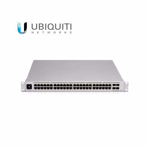 SWITCH UBIQUITI USW-PRO-48 UNIFI ADMINISTRABLE L3 48 PUERTOS GIGABIT 10/100/1000 + 4 PUERTOS 10G SFP+ RACKEABLE