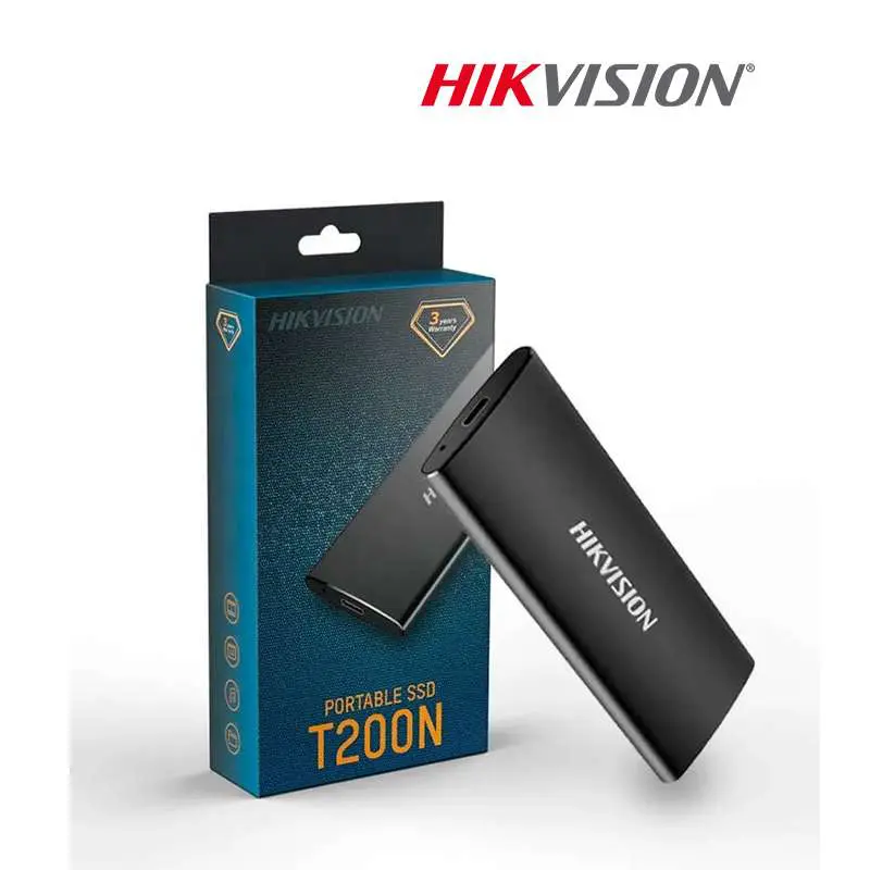 Disco duro externo de estado sólido portátil Hikvision 512GB USB 3.1 TIPO C  BLACK - Laser Print Soluciones