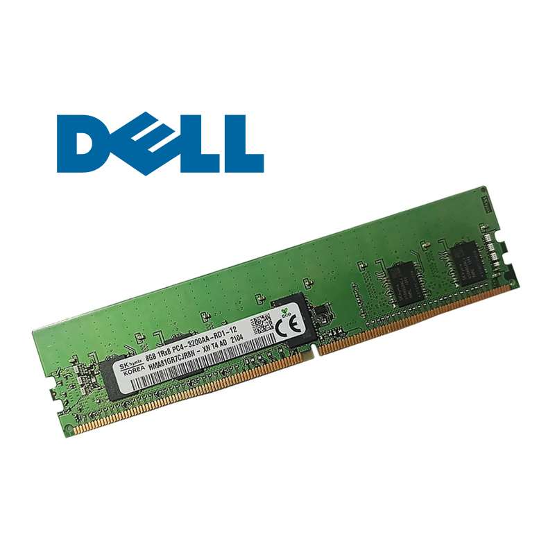 8GB DDR4-3200 ECC Registered RDIMM Server Memory – 1Rx8, PC4-25600, Dell 6VDNY Equivalent