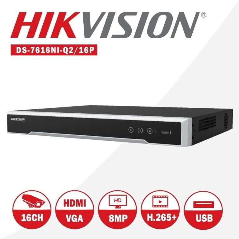 Nvr Hikvision Ds-7616ni-q2/16 16ch Hd Poe Hasta 8mp | TECNIT