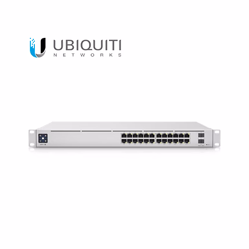 SWITCH UBIQUITI USW-PRO-24-POE UNIFI ADMINISTRABLE L3 24 PUERTOS GIGABIT 10/100/1000 CON 8 PUERTOS POE+ + 2 PUERTOS 10G SFP+ RACKEABLE