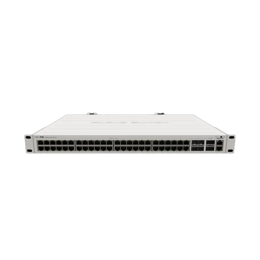 CLOUD SWITCH MIKROTIK CRS354-48P-4S+2Q+RM ADMINISTRABLE L3/L2 DE 48 PUERTOS GIGABIT 10/100/1000 PoE+ 700W + 4x10G + 40G QSFP