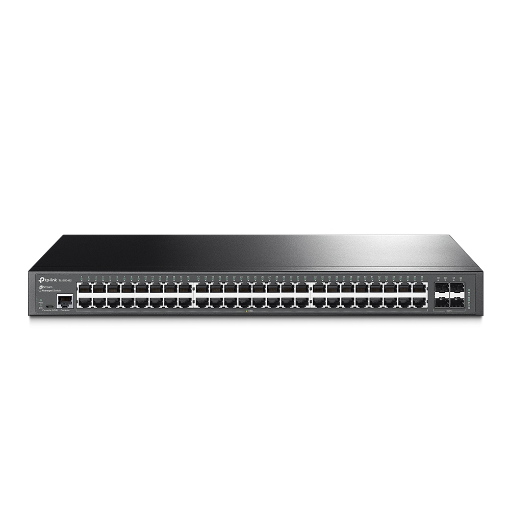 SWITCH TP-LINK TL-SG3452 ADMINISTRABLE L2 DE 48 PUERTOS 10/100/1000 CON 4 PUERTOS GIGABIT SFP