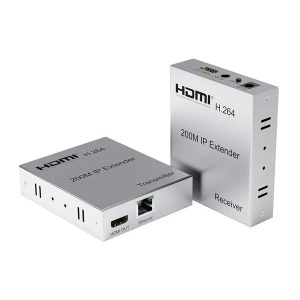ADAPTADOR KIT EXTENSION ACTIVO HDMI CON CABLE UTP HASTA 200mts, INCLUYE TX+RX