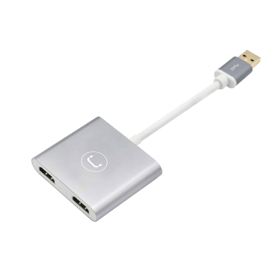 CABLE ADAPTADOR VIDEO UNNO HB1102SV USB3.0 A 2XHDMI HEMBRA
