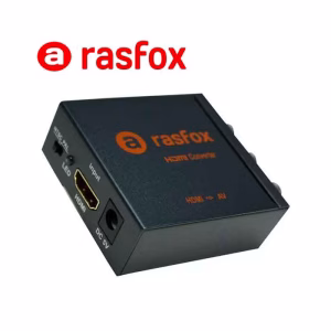 CONVERTIDOR RASFOX DE AUDIO Y VIDEO DE HDMI A 3 RCA 1080P CON ADAPTADOR 5V METALICO
