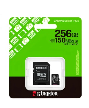MEMORIA MICRO-SD XC KINGSTON SDCS3/256GB DE 256GB CLASE 10
