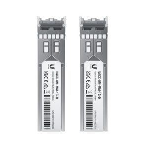 MODULO DE FIBRA SFP MM UBIQUITI UACC-OM-MM-1G-D GIGABIT 1000 BASE-SX CONECTOR LC 2xPACK
