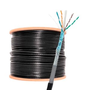 ROLLO DE CABLE S/FTP OWIRE CAT6A NEGRO CCA 23AWG