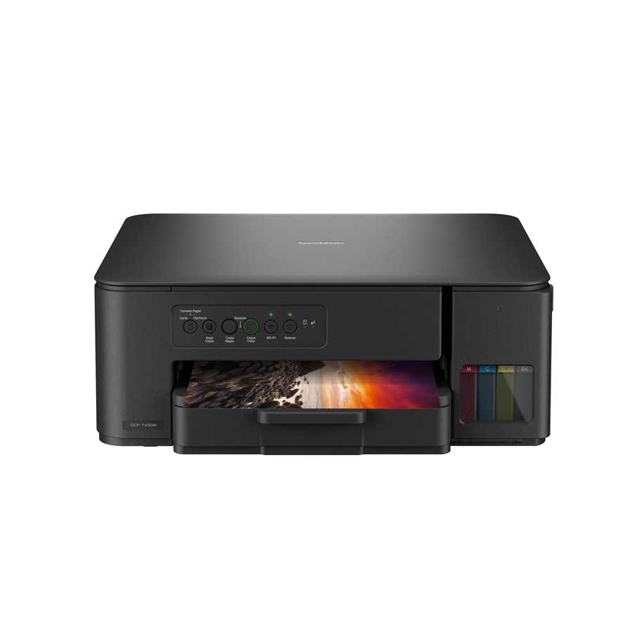 IMPRESORA BROTHER INKBENEFIT TANK MULTIFUNCIÓN T430, SISTEMA DE TINTA CONTINUA, WIFI, USB