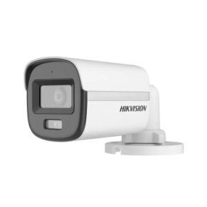 CAMARA DE VIGILANCIA TURBO HD BALA HIKVISION DS-2CE10KF0T-LFS 5MP 3K 2.8mm IP67 DIA Y NOCHE, SOPORTA AUDIO, COLORVU HIBRIDA (metal)