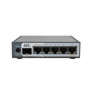 ROUTER MIKROTIK HEX S E60IUGS DE 5 PUERTOS GIGABIT + 1 SFP 2.5G PoE IN/OUT USB3.0 OS L4