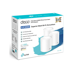 SISTEMA DE EXTENSIÓN WIFI 6 INALAMBRICO MESH AX3000 TP-LINK DECO X60 DOBLE BANDA MU-MIMO PUERTOS GIGABIT WPA3 3-PACK