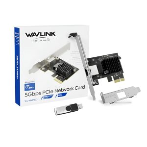 TARJETA DE RED WAVLINK PCI-E x1 5G/2.5G/1G RJ45 + LP