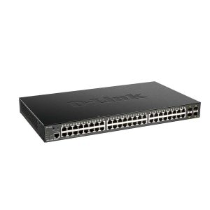 SWITCH D-LINK DGS-1250-52XMP ADMINISTRABLE L3 DE 48 PUERTOS GIGABIT PoE+ 370W + 4 PUERTOS 10GIGABIT O SFP+ RACKEABLE