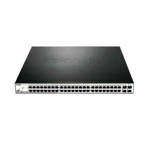 SWITCH D-LINK DGS-1210-52MP ADMINISTRABLE L2+ DE 48 PUERTOS GIGABIT PoE+ 370W + 4 PUERTOS GIGABIT O SFP RACKEABLE