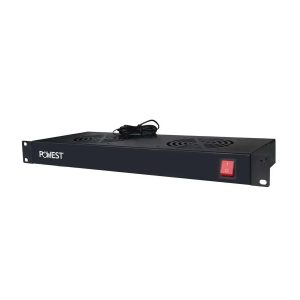 KIT DE VENTILACION POWEST NKITV-2317 DOBLE CON CHASIS PARA RACK 1UR