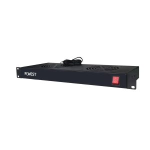 KIT DE VENTILACION POWEST NKITV-2317 DOBLE CON CHASIS PARA RACK 1UR