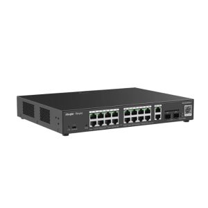 CLOUD SWITCH RUIJIE REYEE RG-ES220GS-P ADMINISTRABLE L2 DE 20 PUERTOS GIGABIT 10/10/1000 CON 16 PUERTOS PoE+ 250W + 2 PUERTOS GIGABIT + 2 SFP