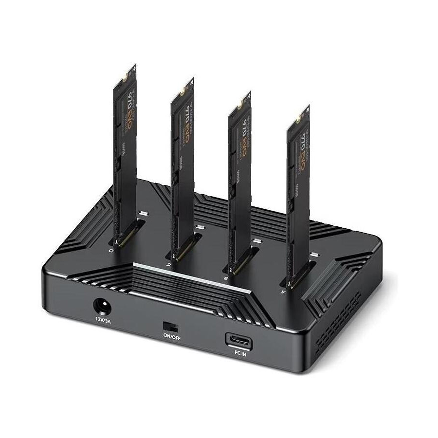 ADAPTADOR DOCKING STATION DB2804SN USB-C/USB 3.0 4 BAHIAS M.2 SATA/NVME SSD