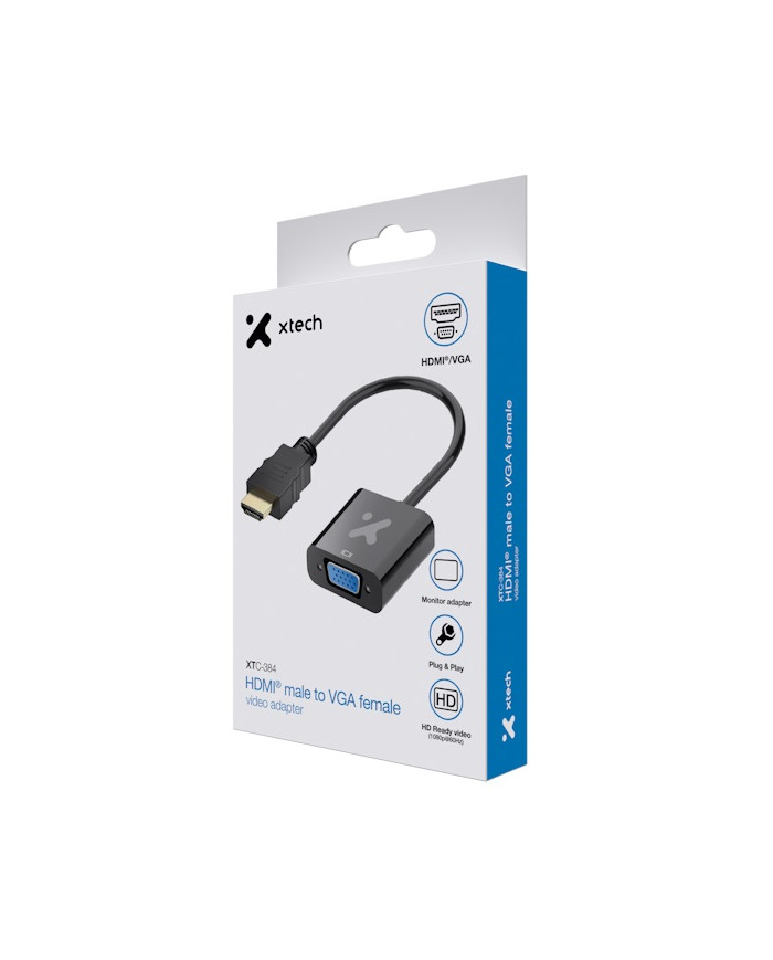 CABLE ADAPTADOR VIDEO XTECH XTC-384 HDMI A VGA HEMBRA