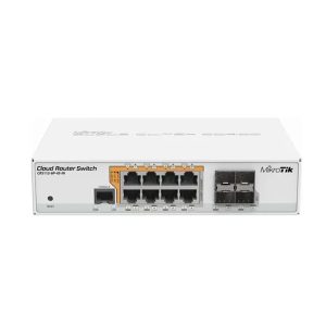 CLOUD ROUTER SWITCH MIKROTIK CRS112-8P-4S-IN ADMINISTRABLE L3/L2 DE 8 PUERTOS GIGABIT PoE+ 160W + 4 PUERTOS SFP, RACKEABLE