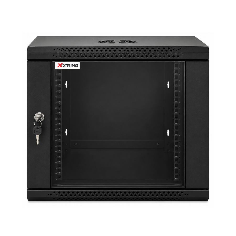 GABINETE RACK XT-WMG6612 XTRING ABATIBLE DE PARED 12UR PUERTA VIDRIO (63.5x54x45cm)