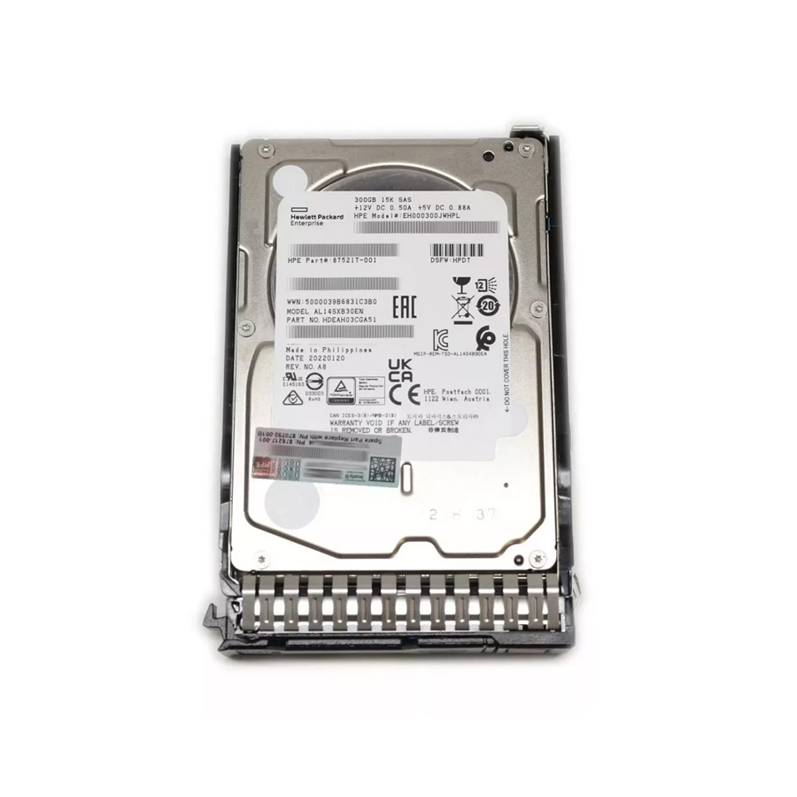 DISCO DURO HP 867254-001 DE 300GB SAS PARA SERVIDOR 2.5" SFF 6G 15K HOT PLUG