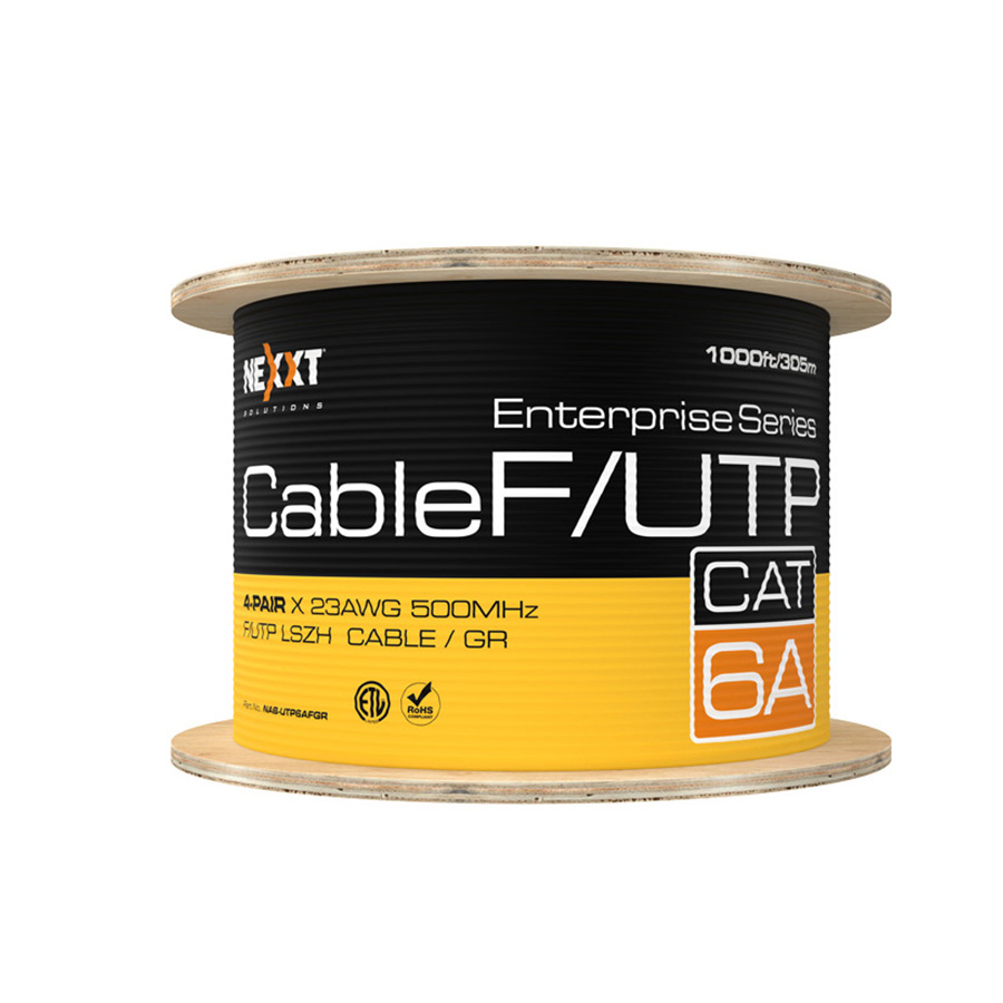 ROLLO DE CABLE F/UTP NEXXT AB357NXT21 BLINDADO GRIS LSZH CAT6A 305 mts.