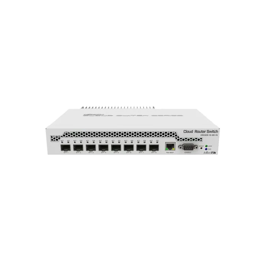 CLOUD ROUTER SWITCH MIKROTIK CRS309-1G-8S+IN ADMINISTRABLE L3/L2 DUAL BOOT DE 8 PUERTOS 10G SFP+ + 1 PUERTO GIGABIT OS L5 RACKEABLE