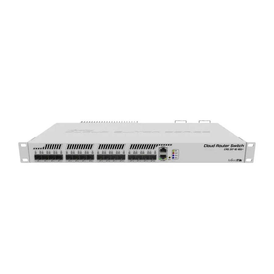 CLOUD ROUTER SWITCH MIKROTIK CRS317-1G-16S+RM ADMINISTRABLE DUAL BOOT L3/L2 DE 16 PUERTOS 10G SFP+ + 1 PUERTO GIGABIT 2xPSU OS L6 RACKEABLE