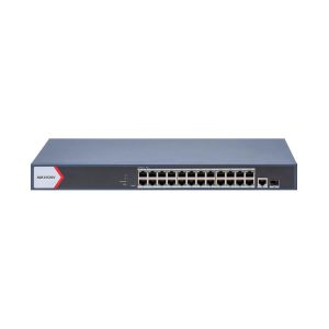 SWITCH HIKVISION DS-3E1526P-EI/M ADMINISTRABLE L2 DE 24 PUERTOS GIGABIT PoE+ 230W + 1 PUERTO GIGABIT O SFP RACKEABLE