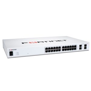 SWITCH FORTINET FORTISWITCH FS-124F-FPOE ADMINISTRABLE L2 DE 24 PUERTOS GIGABIT POE+ 370W + + 4 PUERTOS 10GIGABIT SFP+ RACKEABLE