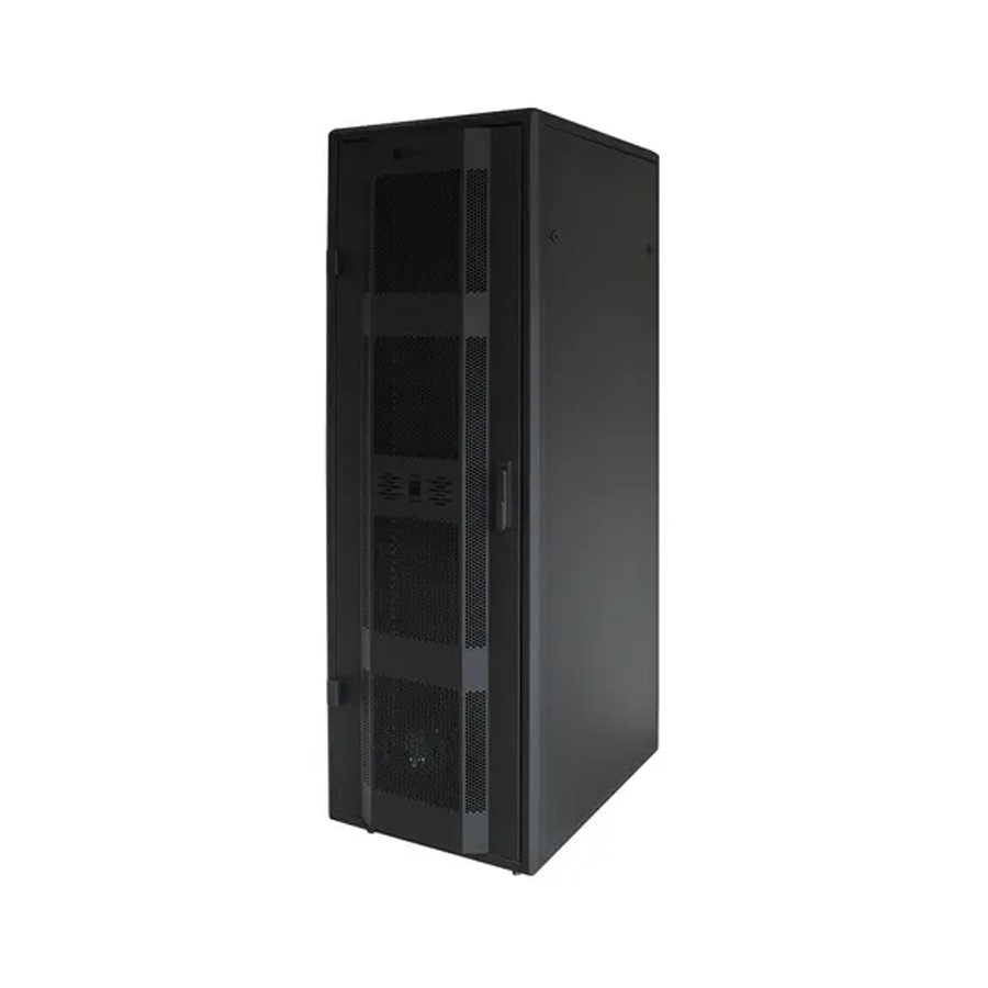 GABINETE RACK DE PISO CERRADO BEAUCOUP MERCURIO I-1240-N CON PUERTA MALLADA 42UR (60x80x200cm)