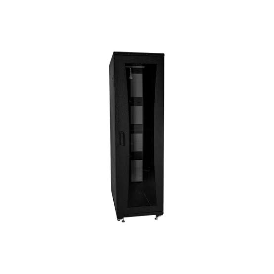 GABINETE RACK DE PISO CERRADO BEAUCOUP MERCURIO I-1262-N CON PUERTA DE VIDRIO 42UR (80x100x200cm)