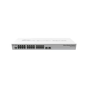 CLOUD ROUTER/SWITCH MIKROTIK CRS326-24G-2S+RM ADMINISTRABLE L3/L2 DE 24 PUERTOS GIGABIT 10/100/1000+2SFP