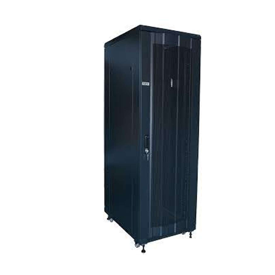 GABINETE RACK DE PISO POWEST NGBP-6040 CON PUERTA MALLADA 40UR (60x60x198cm)