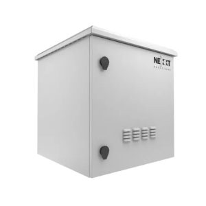 GABINETE NEXXT NPC-O15U64P EXTERIOR IP55 15UR ACERO GALVANIZADO SOPORTE PESADO MONTAJE POSTE 60x76x45cm 2 VENTILADORES + TERMOSTATO + RIEL