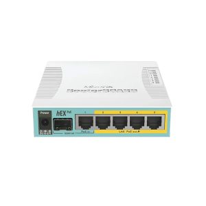 ROUTER MIKROTIK HEX S RB960PGS DE 5 PUERTOS GIGABIT CON POE IN/OUT + 1 PUERTO GIGABIT SFP USB OS L4