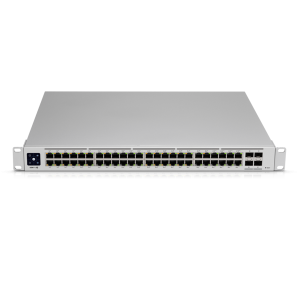 SWITCH UBIQUITI UNIFI USW-PRO-48-POE ADMINISTRABLE L3 DE 48 PUERTOS GIGABIT POE++ 600W + 4 PUERTOS 10G SFP+ RACKEABLE