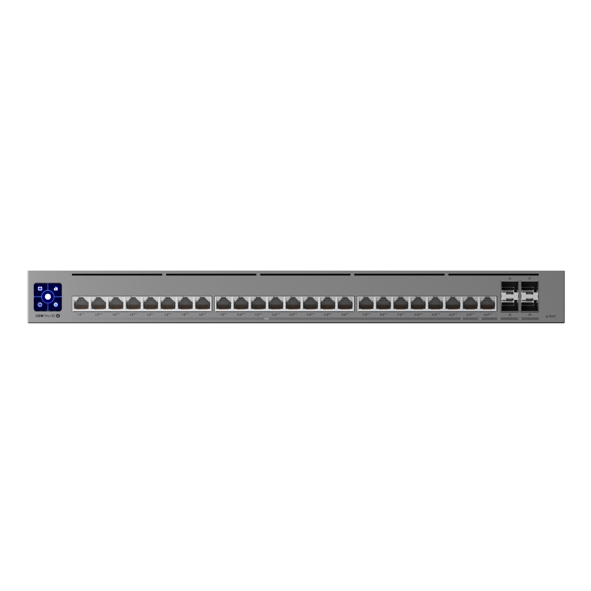 SWITCH UBIQUITI UNIFI USW-PRO-HD-24 ADMINISTRABLE L3 DE 24 PUERTOS MULTIGIGABIT ETHERLIGHTING + 4 PUERTOS 10G SFP+ RACKEABLE
