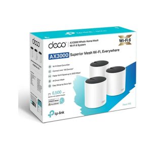 SISTEMA DE EXTENSIÓN WIFI 6 INALAMBRICO MESH AX3000 TP-LINK DECO X55 DOBLE BANDA MU-MIMO PUERTOS GIGABIT WPA3 3-PACK