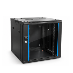 GABINETE RACK CERRADO HAUTE HTE-WS6412 DE PARED CON PUERTA DE VIDRIO 12UR (60x45x64cm)