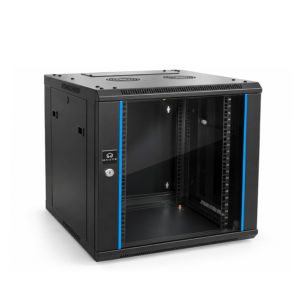 GABINETE RACK CERRADO HAUTE HTE-WS6612 DE PARED CON PUERTA DE VIDRIO 12UR (60x60x64cm)